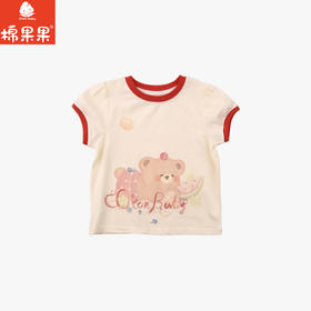 棉果果夏季新品女童纯棉凉感短袖T恤M222140226314