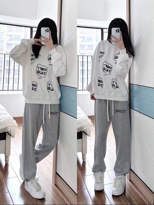 F040313春夏新款纯棉面料时尚百搭运动宽松卫裤直筒休闲裤 商品图5