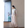 牧衣游原创 汉麻净色裤子女夏季轻薄舒爽宽松简约百搭休闲裤 雾漫 商品缩略图1