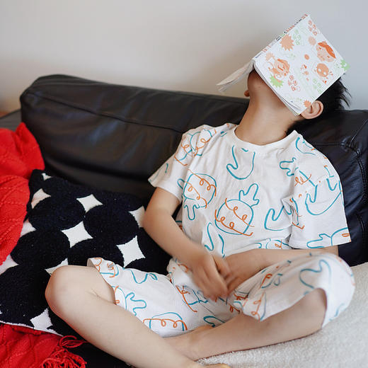 【10A抗菌纯棉】棉花堂夏款氧气网眼菠萝儿童居家套装 --FA61174 商品图7