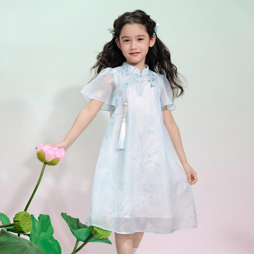 笛莎Deesha 2026年夏季新款观山见女童连衣裙 商品图4