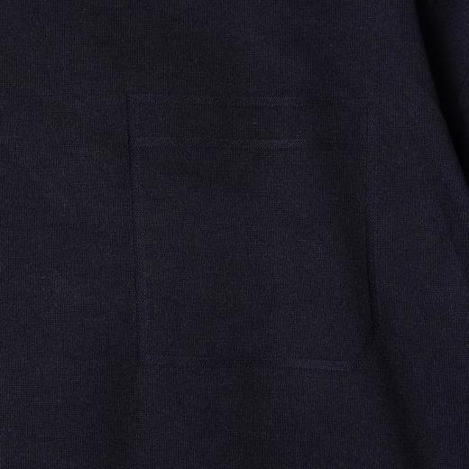 SDSA男装2026新款轻奢老钱风假口袋提花针织纯色圆领短袖T恤百搭 商品图4