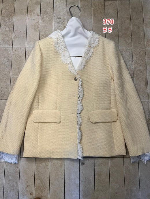 【门店同款】ENJOY春季蕾丝边V领外套 161743489 商品图0
