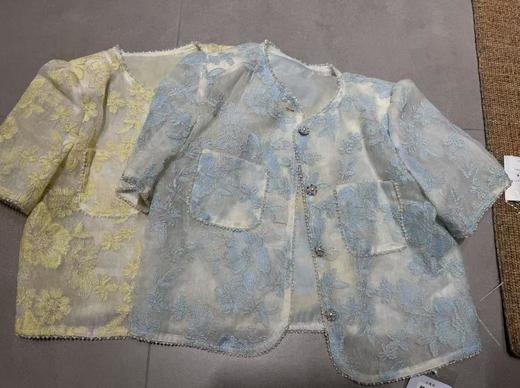 【门店同款】ENJOY夏季珍珠边彩色刺绣上衣 162281001 商品图0