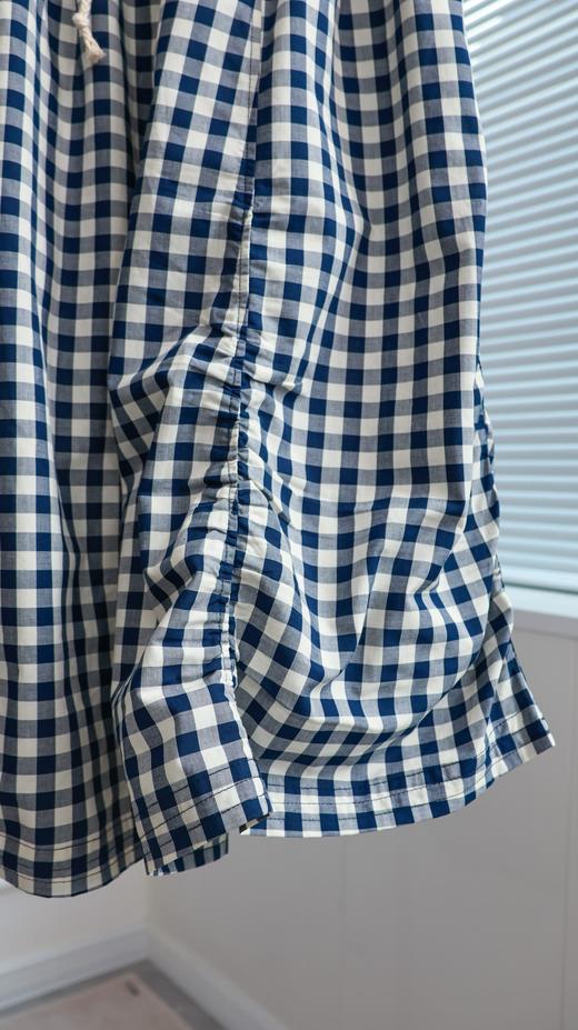 定格时光|不规则抽褶格纹花苞裙 商品图2