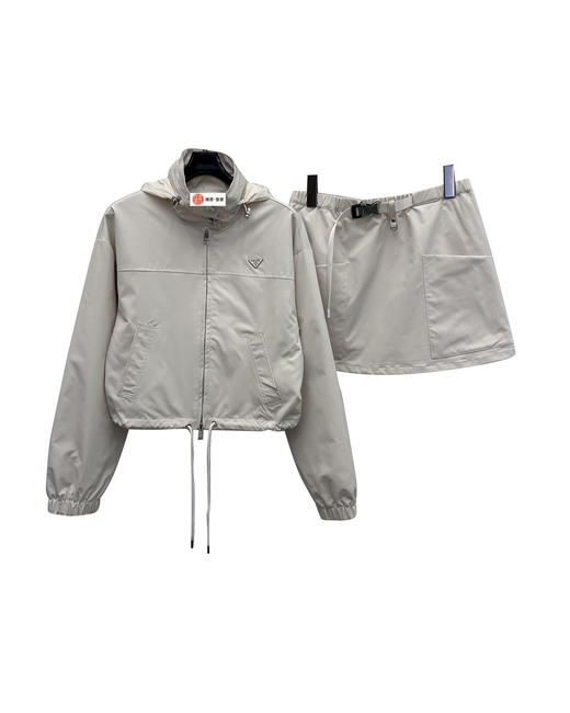 女款连帽外套腰带扣半裙套装zh020 商品图0