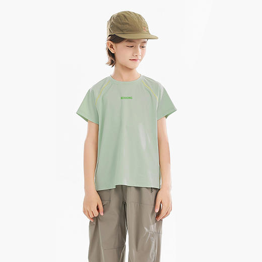 【加入购物车一起支付2件49.9元】贝叮熊撞色速干短袖打底衫 商品图1