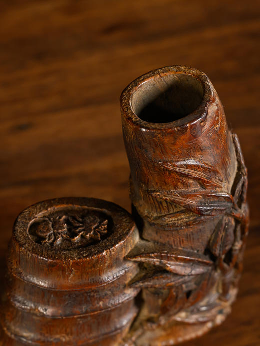 清	竹雕竹节工笔插 商品图2