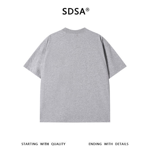 SDSA男装2026新款高贵轻奢潮牌撞色抽象笔触线条印花圆领短袖T恤 商品图1