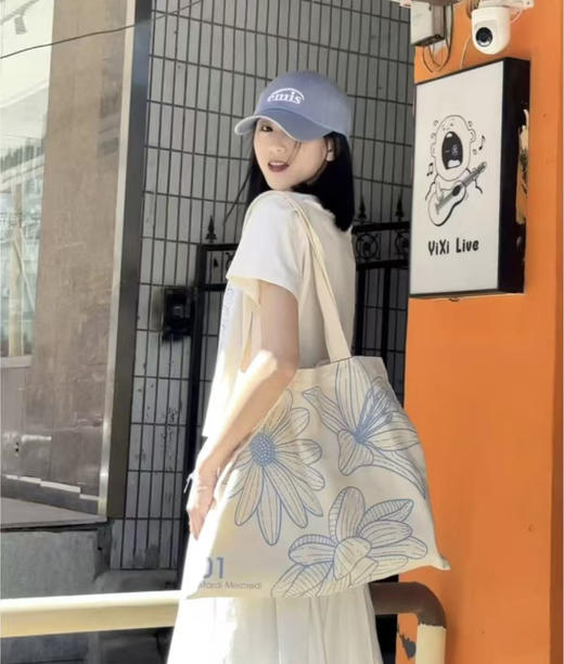 纯元！出韩国订单！Mardi雏菊复古印花帆布包 单肩包！ 商品图6