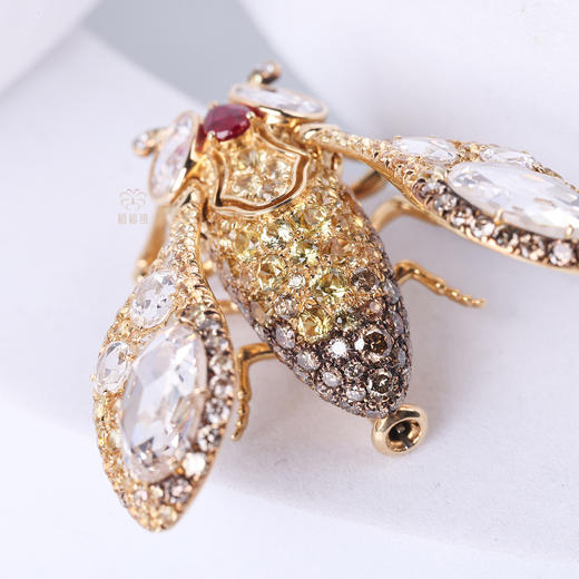 【携光而行】黄宝石飞蛾胸针金G2603110 商品图9