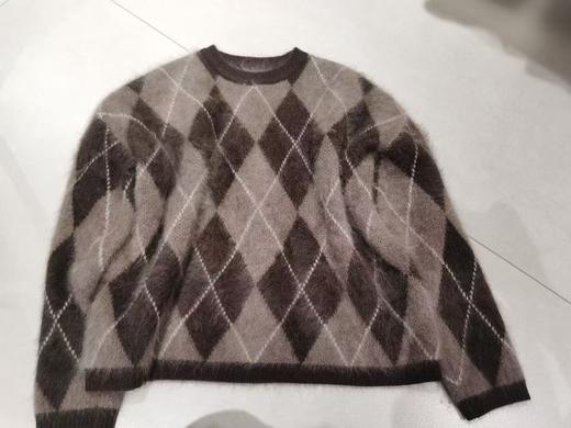 【门店同款】ENJOY冬季复古菱格拉毛针织 168443884 商品图0