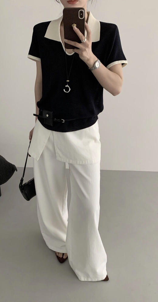 DYJ5609149亚麻翻领短袖衫 商品图3