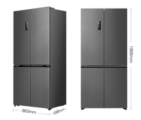 容声 冰箱 BCD-505P60CZNAD 505升 十字四门 风冷 变频 一级能效 嵌入式 自动制冰 双净 织影灰