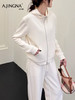 【立领外套】阿菁娜春夏新款万能日常外套可休闲可轻运动连帽双拉链设计简约纯色百搭不挑风格F31C307001 商品缩略图1
