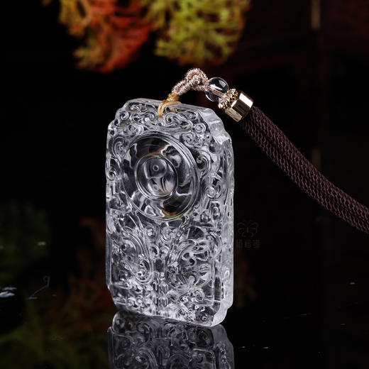 【福来运转】白水晶太极牌-ZX2603075 商品图1