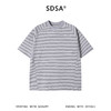 SDSA男装2026新款高贵轻奢韩系撞色条纹小标圆领短袖T恤百搭上衣 商品缩略图0