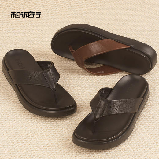 和诚行2026夏季新款软底夹趾人字拖沙滩凉鞋时尚男式拖鞋0551296 商品图4