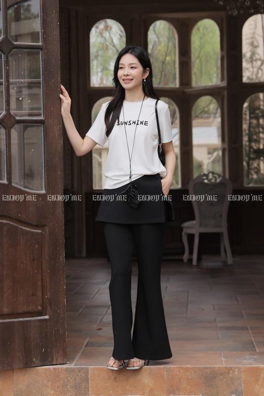 【门店同款】ENJOY夏季珍珠字母印花短袖T恤 170594622 商品图2