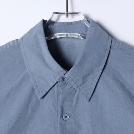 SDSA男装2026新款高贵轻奢基础款宽松短袖衬衫弧形下摆休闲上衣 商品图1