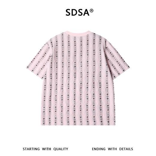 SDSA男装2026新款斜纹星星印花短袖T恤肌理感宽松圆领休闲上衣 商品图4