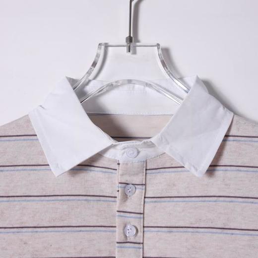 SDSA男装2026新款高贵轻奢韩系撞色条纹刺绣字母翻领短袖T恤百搭 商品图3