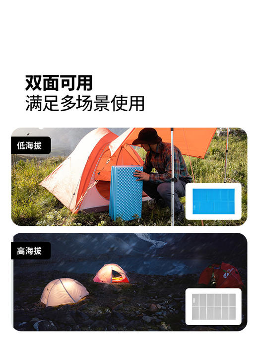 牧高笛蛋巢防潮蛋巢户外露营折叠地垫双人便携式睡垫加厚帐篷垫子 商品图3
