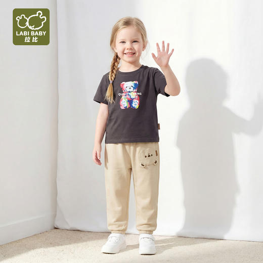 拉比童衣夏悦动小熊束口长裤j6LZBC101437 商品图9