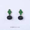 【福气满盈】绿翠黑玛瑙耳坠 商品缩略图0