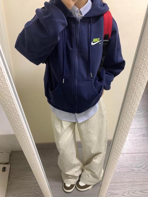 F040310春季新款罗纹耐磨损舒适亲肤情侣款连帽开衫拉链卫衣外套 商品图7