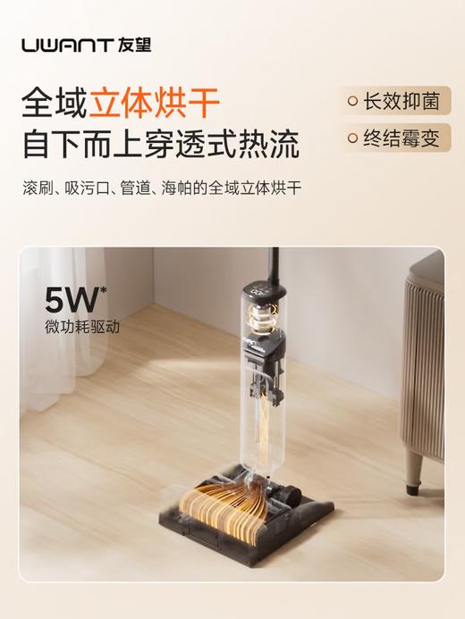 UWANT友望新品洗地机大头Pro【重磅上新】首创D字滚刷 洗拖吸一体自动清洗拖地机 大头Pro 商品图7