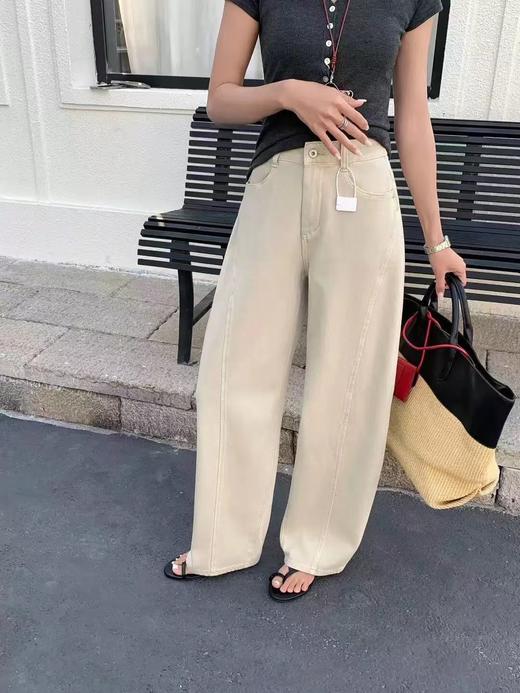 F040305春夏季新款四面弹杨桃裤女春季休闲百搭宽松阔腿牛仔裤拖地长裤 商品图13