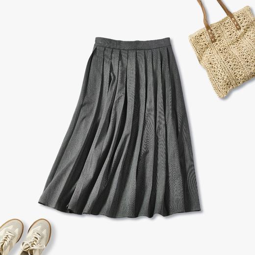 Famecoco范可儿复古学院风遮胯显瘦A字裙通勤西装半身裙F223HA013 商品图0