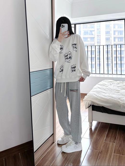 F040313春夏新款纯棉面料时尚百搭运动宽松卫裤直筒休闲裤 商品图4