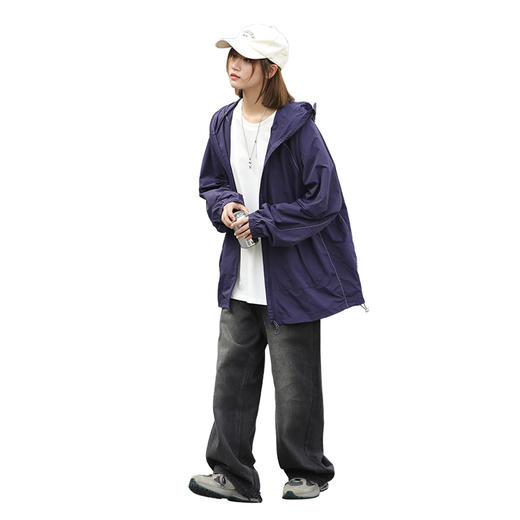 BHOVKEM 情侣款轻薄冰丝防晒衣  男女同款 自带冰丝肌理 上身体感降温 告别防晒衣闷热黏腻 轻薄如纱 贴肤不扎身 商品图7