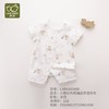 拉比-内衣类（夏）I5小熊纱布短袖全开连体衣米白 商品缩略图0