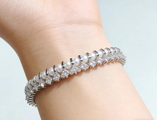 爆闪双层 3mm小米珠珍珠手链 手腕叠戴神器 派对必备 [发：37] 商品图1