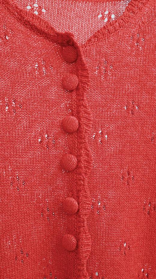 明媚蔷薇|时髦气质镂空短袖衫 商品图2