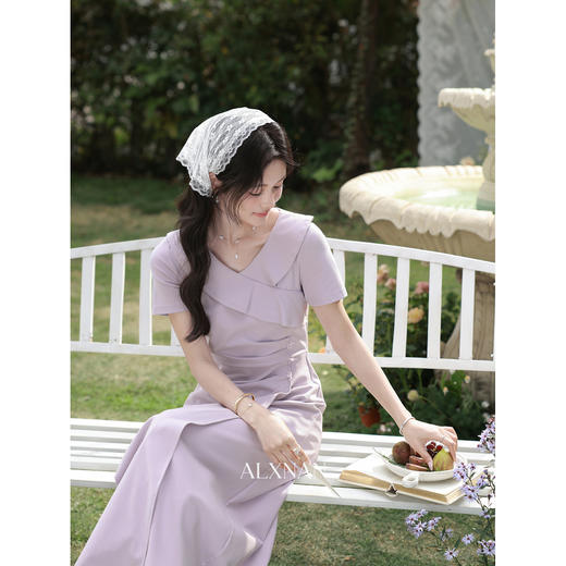 鹿向南【0331/20:00新品前1小时5折限量100件】紫色连衣裙 商品图4