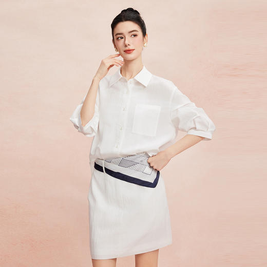 RF801斯尔丽26春夏新款衬衣式时尚休闲遮肚子不挑身材通勤连衣裙 商品图5