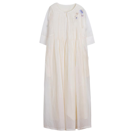 牧衣游原创 丝棉手工刺绣连衣裙新款限量福利款 风屿不支持会员折 商品图4