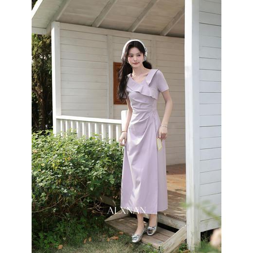 鹿向南【0331/20:00新品前1小时5折限量100件】紫色连衣裙 商品图3