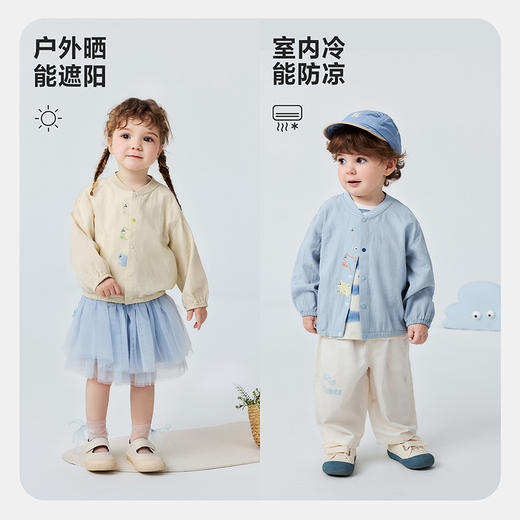【小树荫】迷你巴拉巴拉男女童宝宝纱布纯棉物理防晒外套夏2026 商品图2