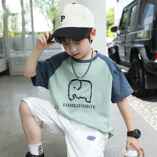 【加入购物车一起支付3件59.9元】【贝叮熊·冰岛棉插肩款短袖T恤】 商品图6