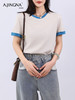 【基础百搭】阿菁娜撞色包边的圆领短袖T恤F31C301029 商品缩略图5