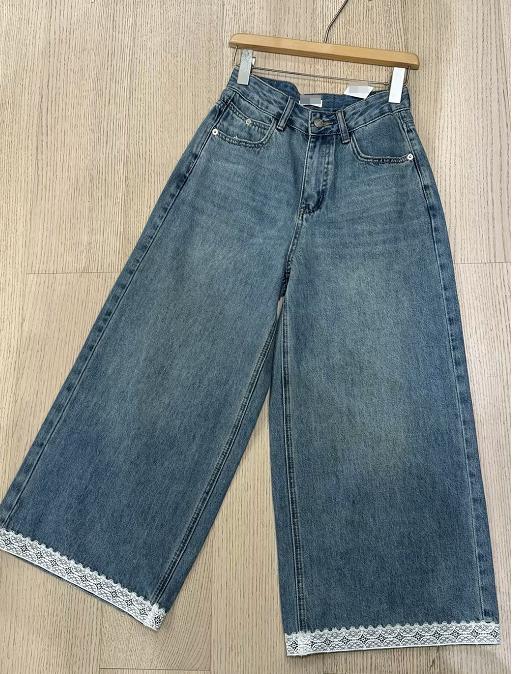 【门店同款】ENJOY春季蕾丝拼接阔腿裤 161910275 商品图0