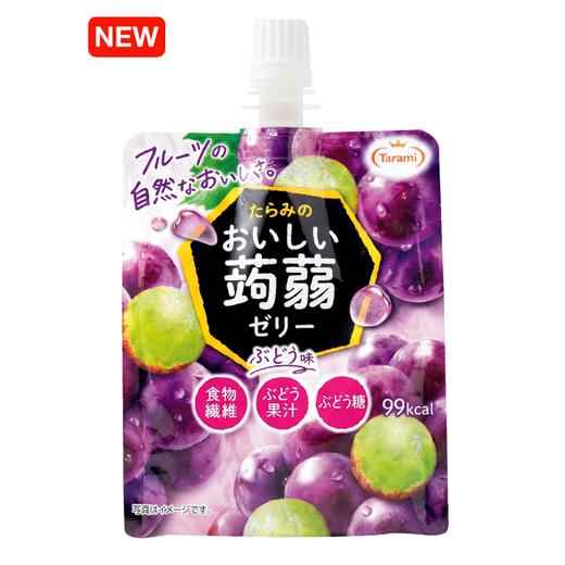 日本Tarami蒟蒻吸吸果汁果冻葡萄味/桃子味150g 商品图0