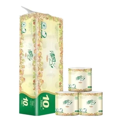 【清风纸品清洁套餐】清风原木有芯卷纸1提/清风欧院有芯卷纸2提/清风原木抽纸4连包/清风杀菌湿巾1包/清风洗脸巾70抽1包 商品图1