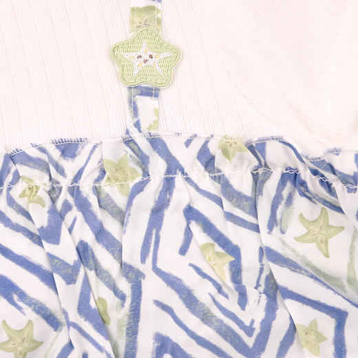 棉果果夏季新品女童人棉凉感套头娃娃衫M222140426318 商品图3