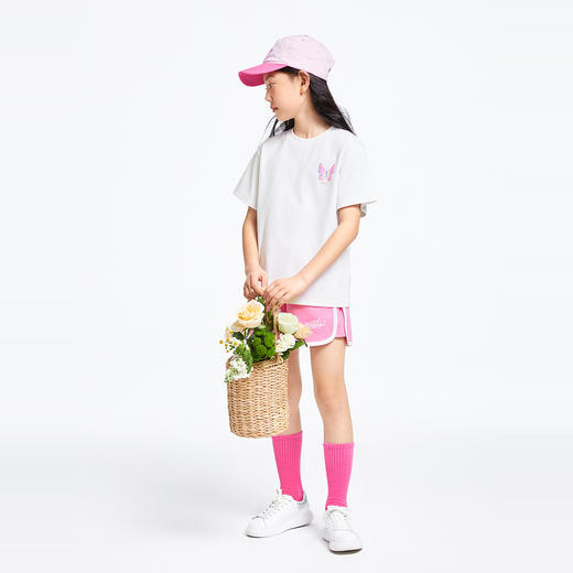 女童圆领短袖针织衫夏季新款安奈儿童装EG621828 商品图5